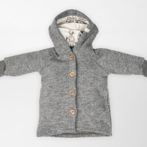 Alternative view of Wollwalkjacke Grau mit Motiv