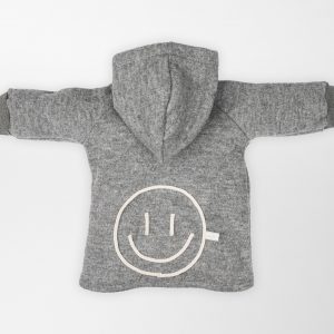 Wollwalkjacke Grau mit Motiv