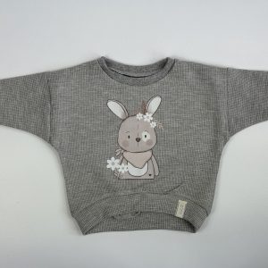 Pulli grau Hase