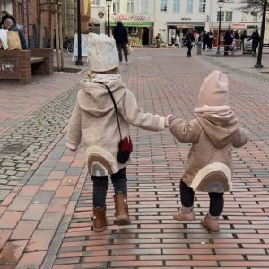 Alternative view of Wollwalkjacke Beige mit Motiv